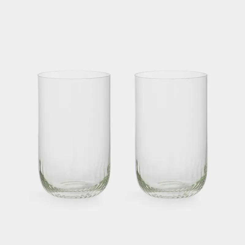 Стакан, 12 см, 460 мл, 2 шт, кристальное стекло, зеленый, Rofrano