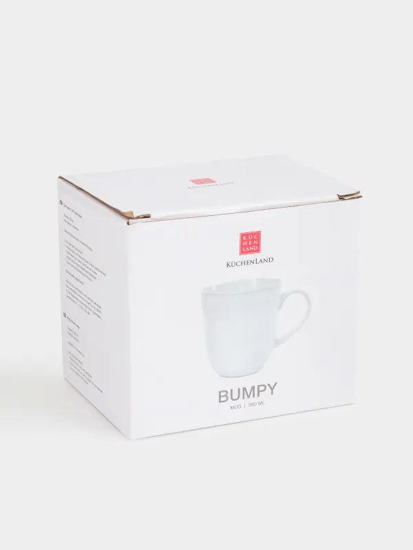 Кружка, 360 мл, керамика, белая, Неровный край, Bumpy, image-3