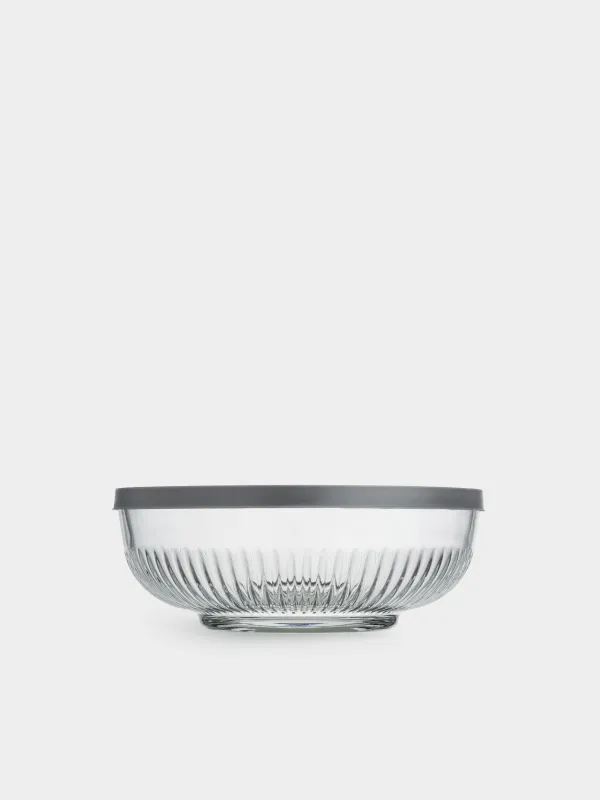 Салатник, 20х7 см, 1,4 л, с крышкой, стекло Р/пластик, Madeira, image-5