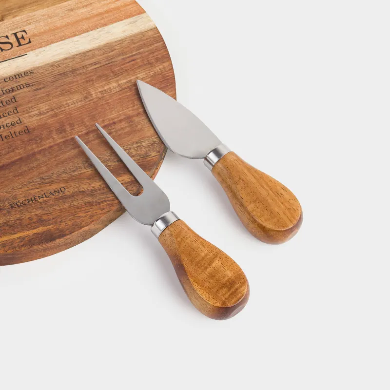 Набор для сыра, 3 пр, доска-блюдо, дерево/сталь, Noble tree, image-6