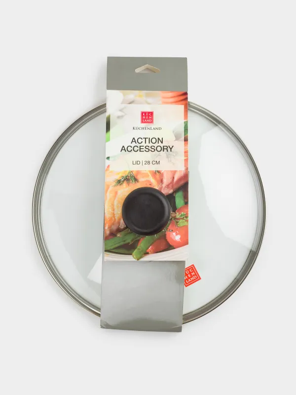 Крышка, 28 см, стекло/металл, Action Accessory, image-4