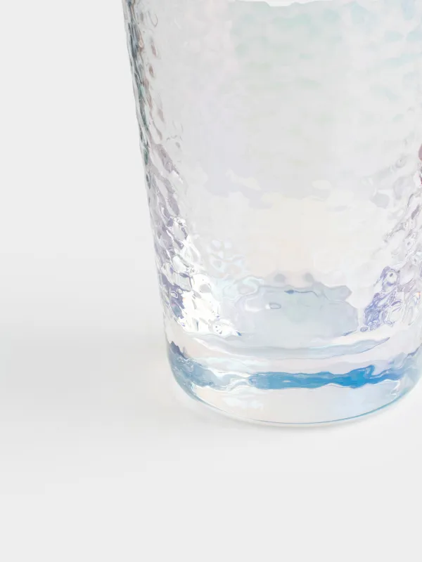 Стакан, 17 см, 450 мл, стекло, перламутр, Ripply polar, image-2