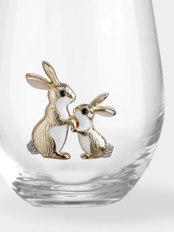 Стакан, 12 см, 510 мл, стекло/металл, Кролики, Verset, image-3