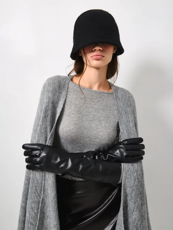 Перчатки длинные из искусственной кожи, Brigida, image-6