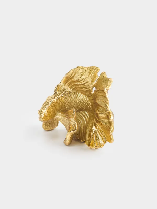 Статуэтка, 8 см, полирезин, золотистая, Рыбка, Goldfish, image-0