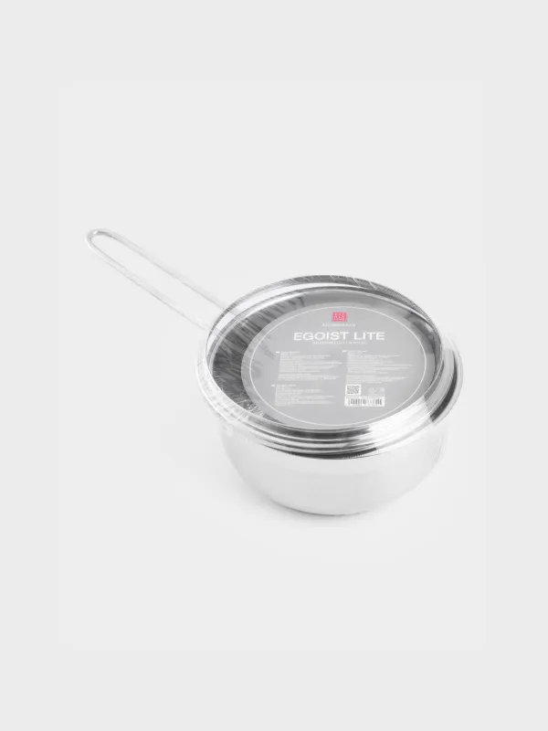 Ковш, 16 см, 1,4 л, с крышкой, сталь/стекло, Egoist lite, image-5