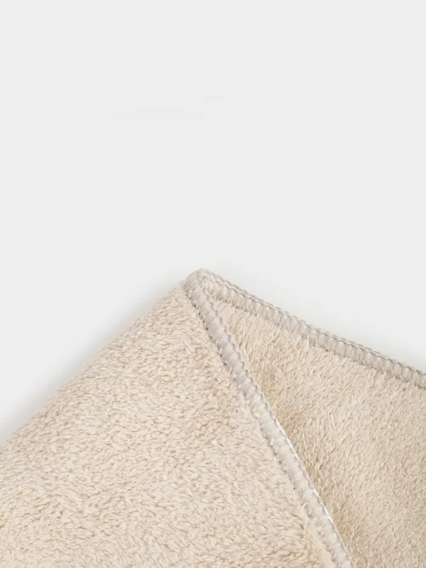 Полотенце-тюрбан для волос, 60х23 см, флис, бежевое, Showy, image-3