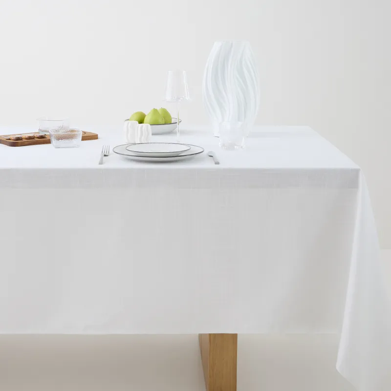 Скатерть, 160х160 см, полиэстер, белая, White lurex