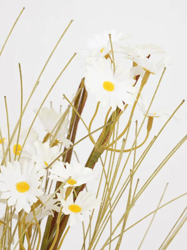 Ветка декоративная, 53 см, Белые ромашки, Daisies, image-3