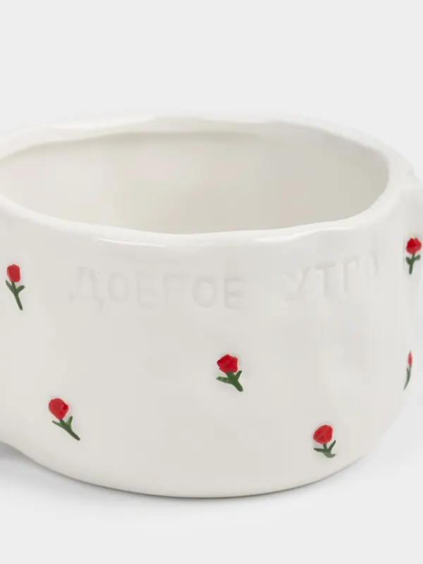 Кружка, 480 мл, Доброе утро, Crumple flower, image-3