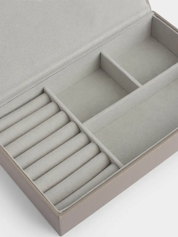 Шкатулка для украшений, 26х15 см, с кисточкой, искусственная кожа/МДФ, бежевая, Premiere one, image-6