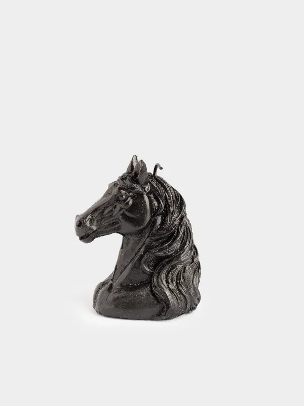 Свеча, 7x10 см, с блестками, Лошадь, Horse black, image-1