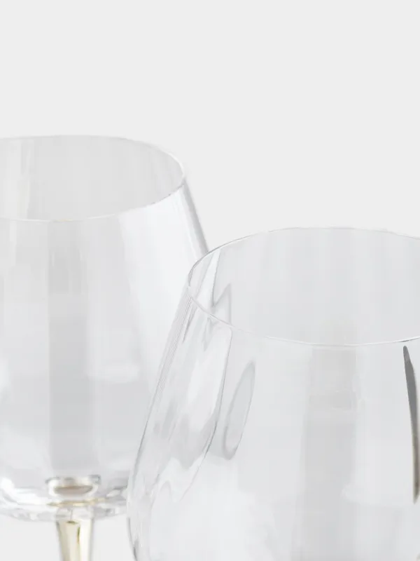 Бокал для красного вина, 2 шт, золотистая ножка, Glyfada, image-4