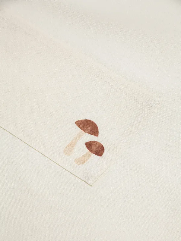 Фартук детский, 45х60 см, хлопок, бежевый, Еж с яблоком, Hedgehog apple, image-5