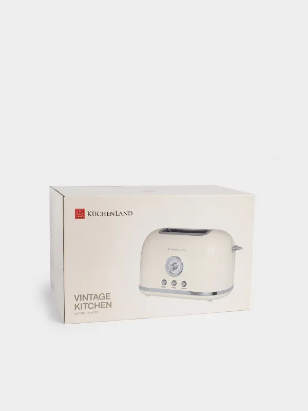 Тостер электрический, 685-815 Вт, 6 режимов, металл/пластик, бежевый, Vintage kitchen, image-8