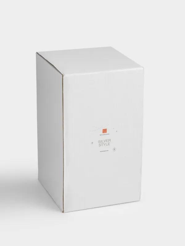 Снежный фонарь, 19 см, с подсветкой, пластик, серебристый, Лес, Silver style, image-6