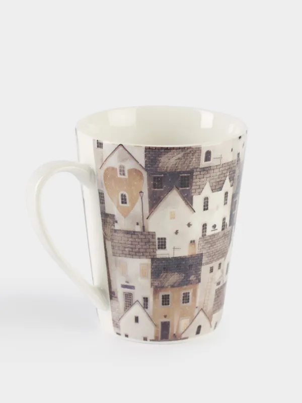 Кружка, 420 мл, фарфор N, Город, House built, image-1