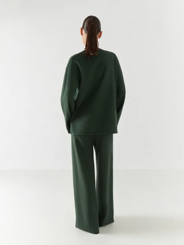 Брюки женские, вискоза/полиэстер/нейлон, зеленые, Evelina, image-3