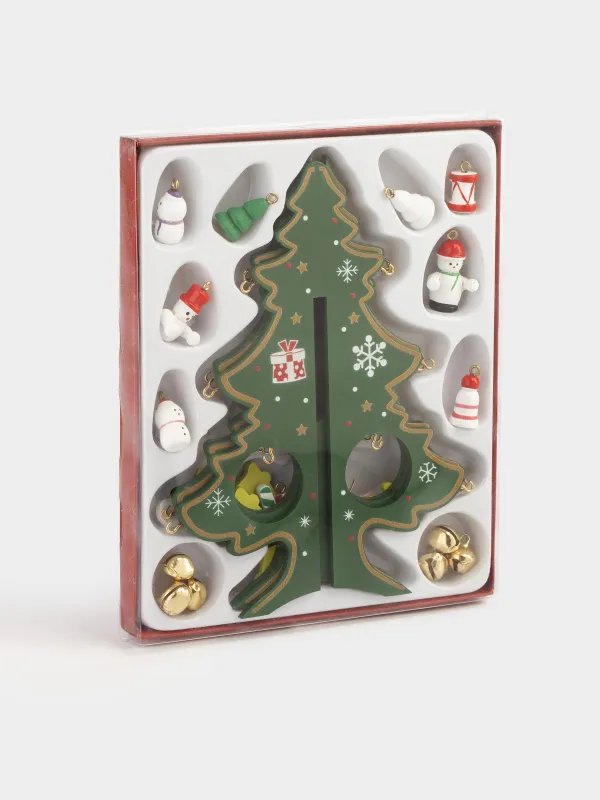 Статуэтка, 18 см, с подвесками, Ель с игрушками, Christmas style, image-7