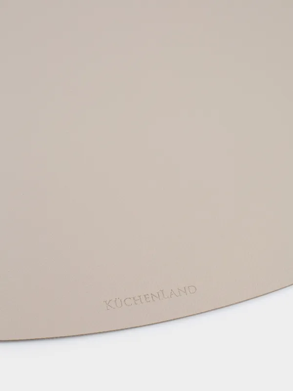 Салфетка под приборы, 30х45 см, ПВХ, овальная, бежевая, Rock, image-2