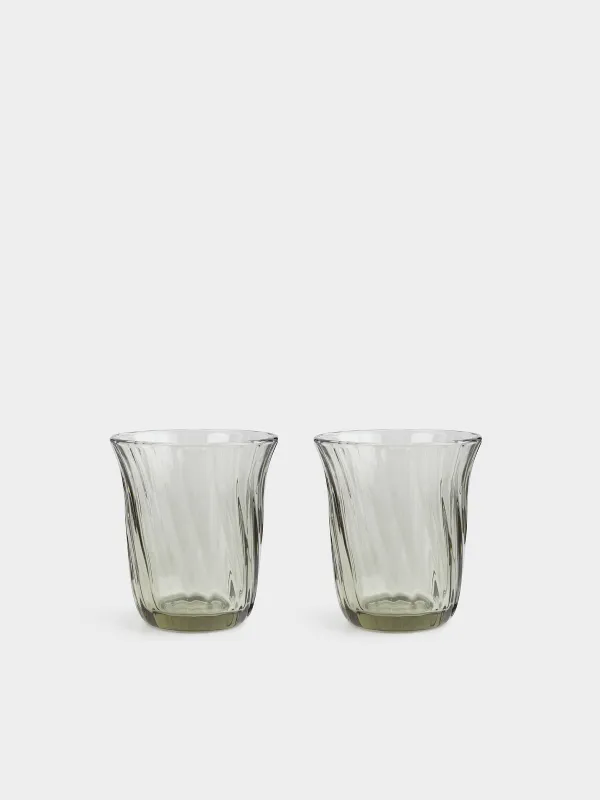 Стакан, 10 см, 250 мл, 2 шт, стекло Р, зеленый, Lombardy R color, image-0