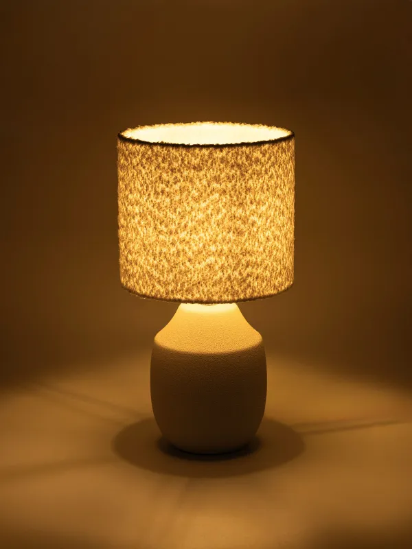 Светильник настольный, 38 см, керамика/полиэстер, белый, Букле, Boucle, image-5