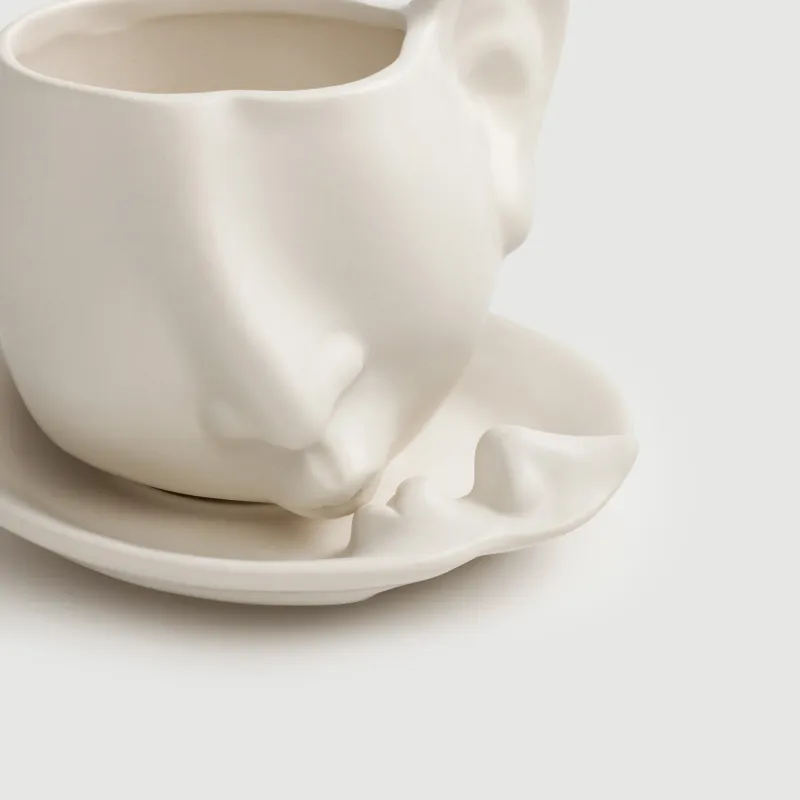 Пара чайная, 1 перс, 2 пр, 300 мл, керамика, молочная, Поцелуй, He&She, image-3