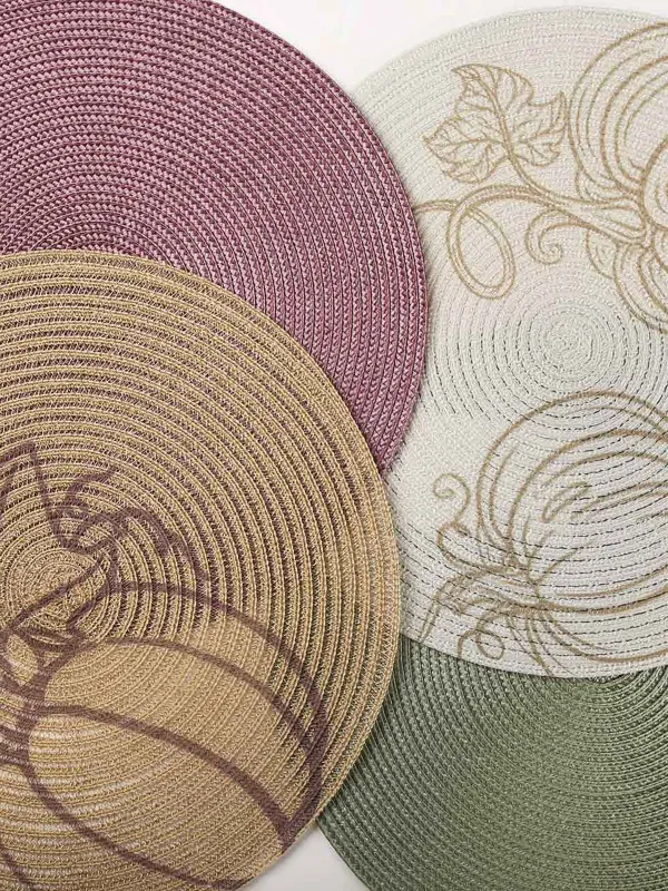 Салфетка под приборы, 38 см, полипропилен/ПЭТ, круглая, зеленая, Circle, image-1