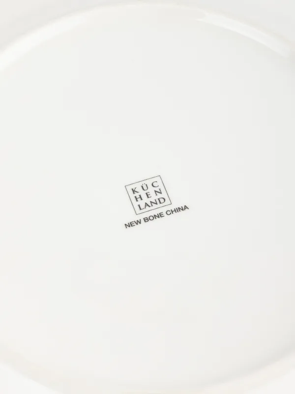 Тарелка обеденная, 29 см, фарфор N, белая, с серебристым кантом, Лошадь, Kairon horse, image-4