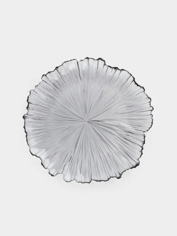 Тарелка закусочная, 21 см, стекло Р, серая, Verge, image-0