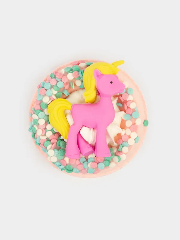 Бомбочка для ванны, 130 гр, с игрушкой, в ассортименте, розовая, Жвачка и фрутти, Единорог, Unicorn, image-0