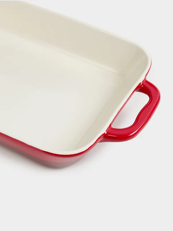 Форма для запекания, 34х24 см, керамика, прямоугольная, бордовая, Градиент, Cakes gradient, image-4