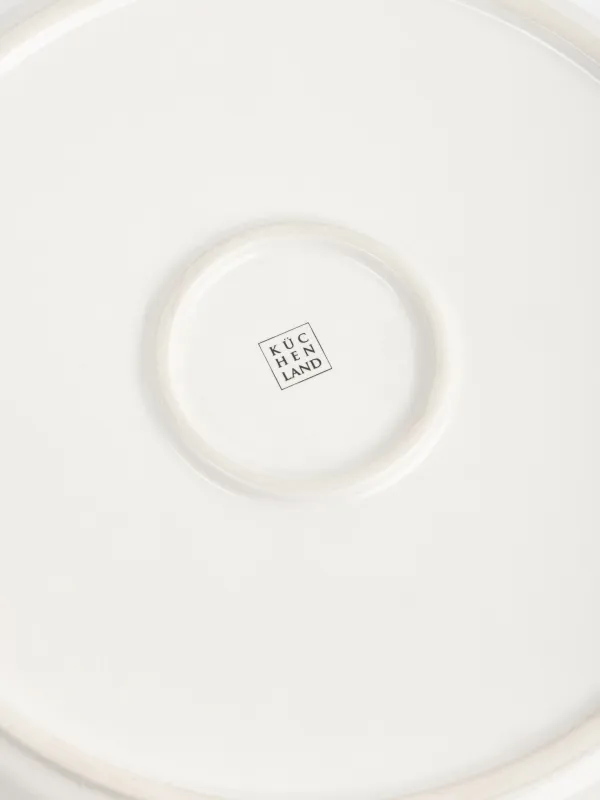 Форма для запекания, 25 см, керамика, круглая, молочная, Нежные цветы, El flora, image-4