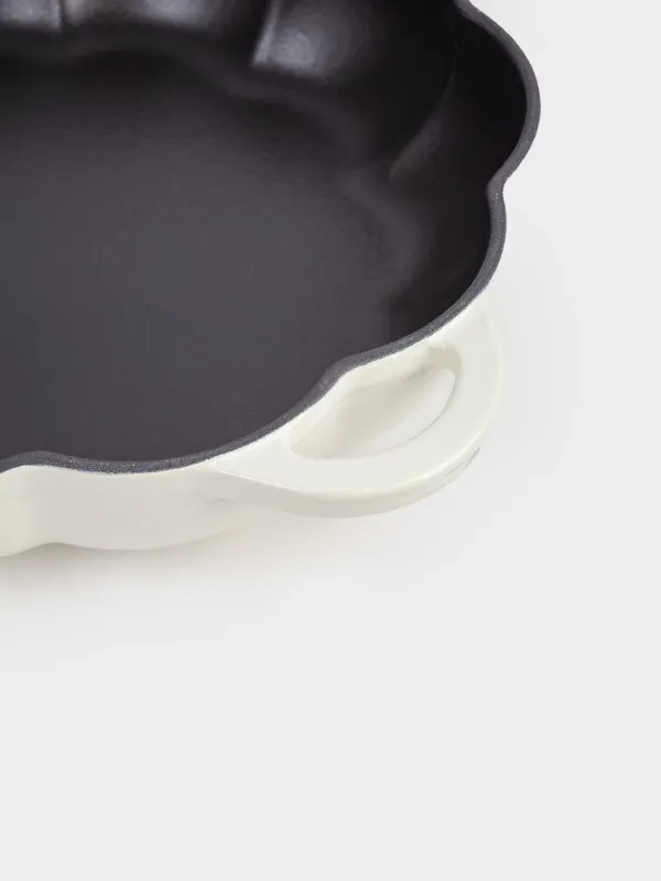 Сотейник, 26 см, 2,3 л, с крышкой, чугун, молочный, Тыква, Gourd, image-3