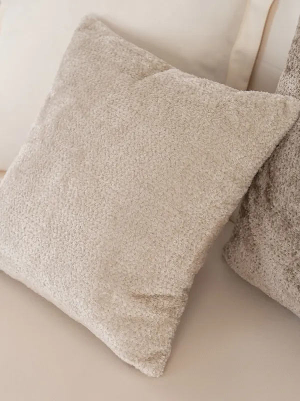 Подушка декоративная, 45х45 см, вельвет, бежевая, Nordkap, image-3