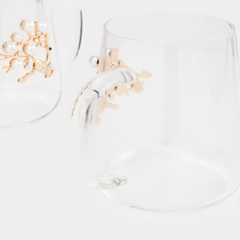 Кружка, 430 мл, 2 шт, стекло Б/металл, Олени, Verset pearl, image-3