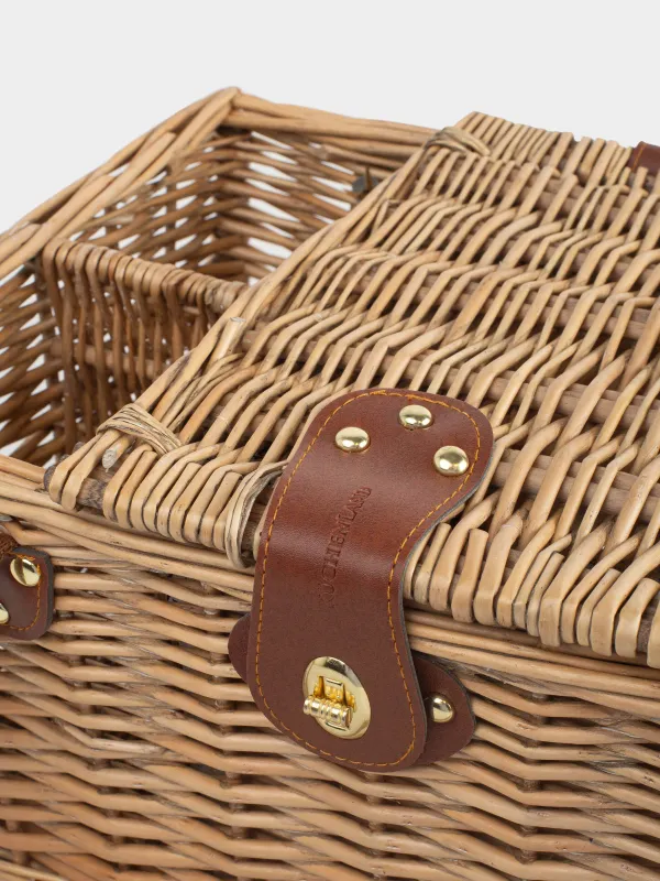 Корзина для пикника, 40х30 см, 2 перс, 12 пр, с отделением для бутылок, лоза, коричневая, Picnic, image-5