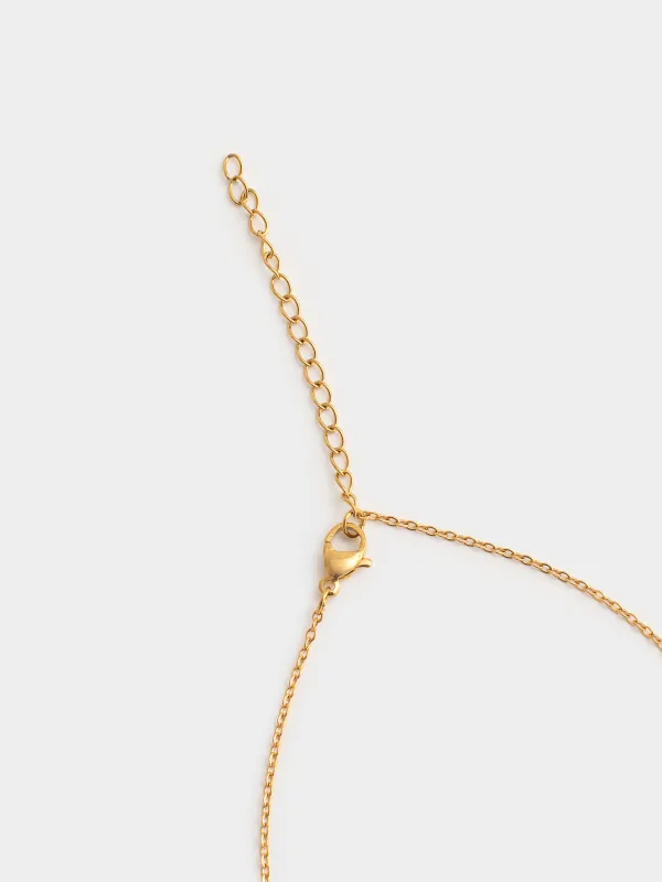 Цепочка, 50 см, с подвеской, сталь, золотистая, Сердце, Jewelry heart, image-2