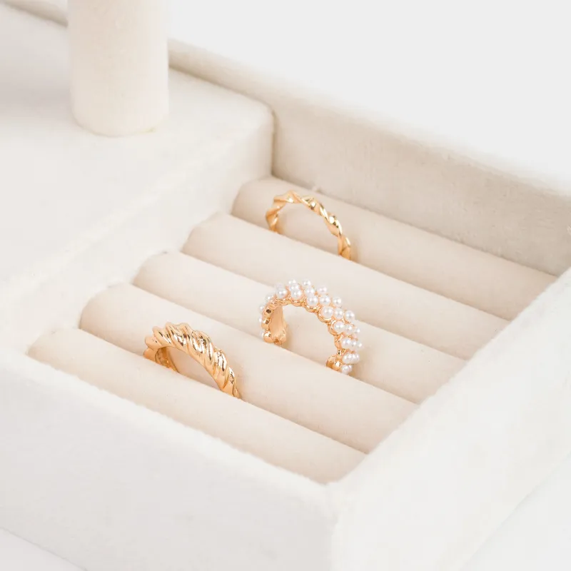 Держатель для часов и украшений, 24x28 см, букле/металл, молочный, Boucle, image-3