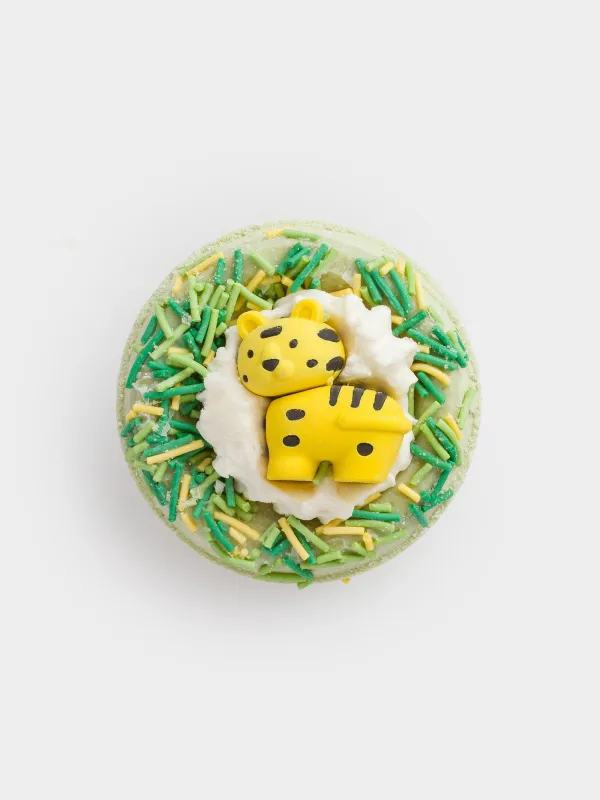 Бомбочка для ванны, 130 гр, с игрушкой, зеленая, Дыня, Тигр, Tiger, image-0