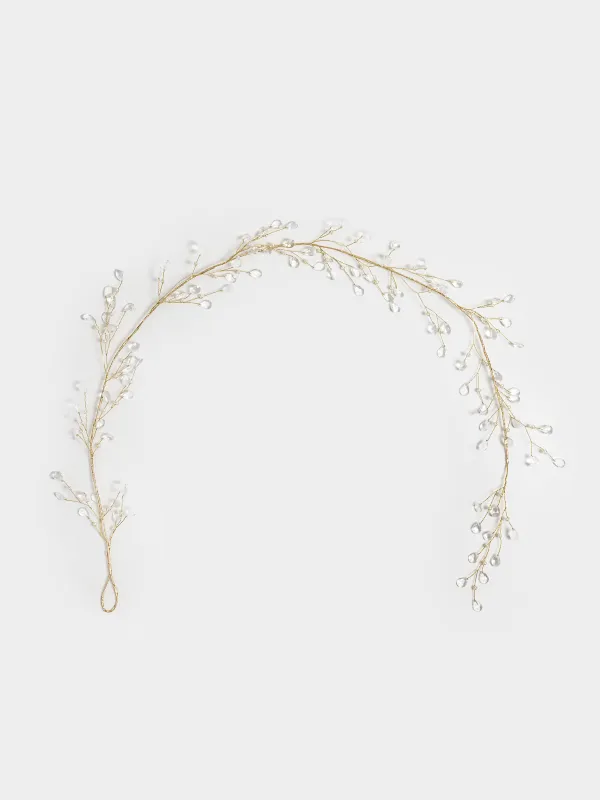 Ветка-гирлянда декоративная, 2 м, акрил/металл, Crystal decor, image-0