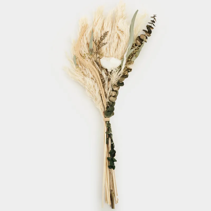 Букет декоративный, 53 см, сухоцветы, Камыш и сорго, Dried flower, image-1
