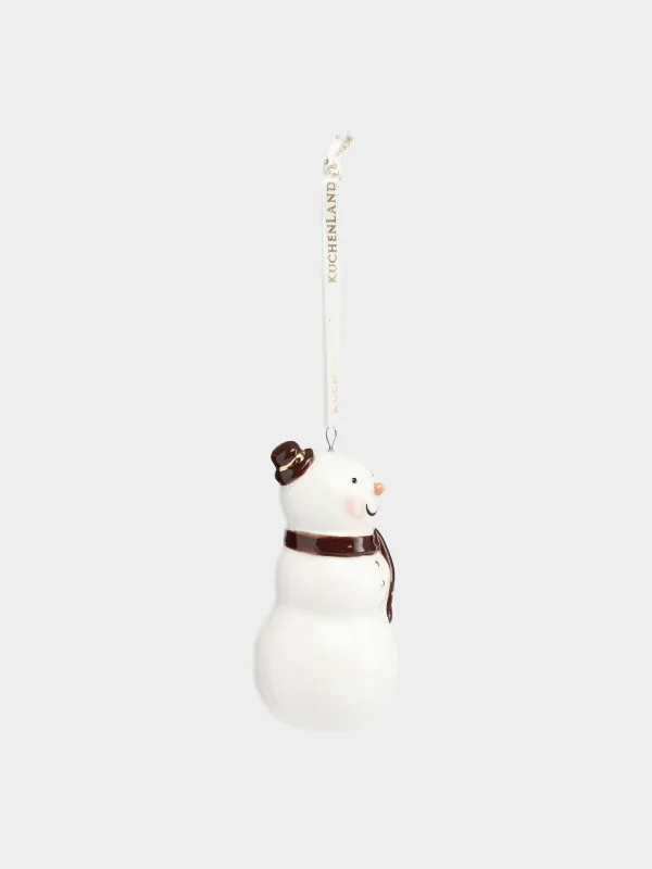 Игрушка елочная, 8 см, Снеговик в шапке и шарфе, Figure christmas, image-2
