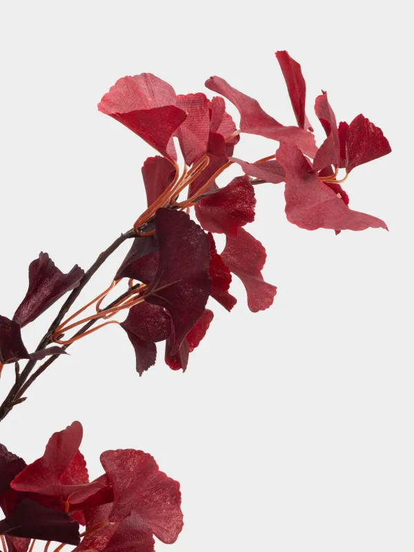Ветка декоративная, 1 м, Бордовый гинкго билоба, Leafs decor, image-3