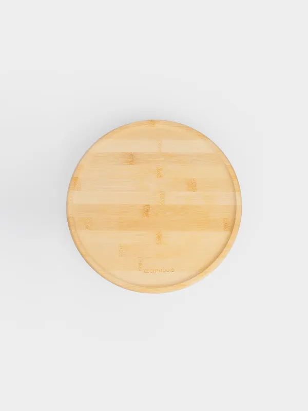 Блюдо с крышкой, 28x15 см, на ножке, бамбук/пластик, круглое, Bamboo, image-6