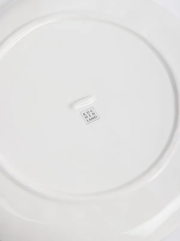 Тарелка обеденная, 25 см, в крапинку, Неровный край, Crumple speckled, image-4