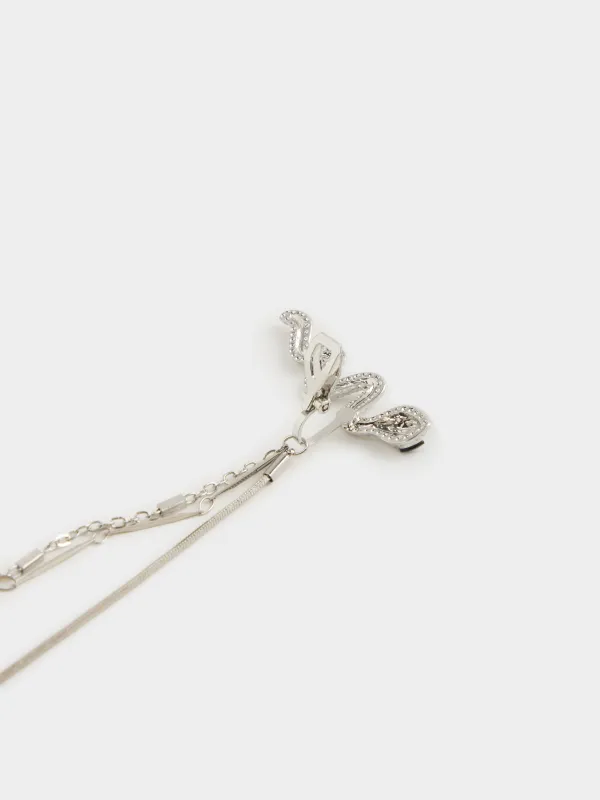 Серьга-кафф, 18 см, металл, Jewelry snake, image-2