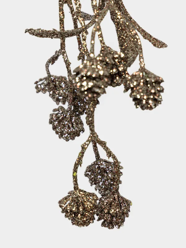 Украшение декоративное, 30 см, подвесное, Шишки, Bronze decor, image-1