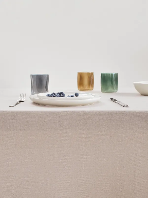 Скатерть, 170х250 см, полиэстер, бежевая, Цветы и листья, Geous flowers, image-2