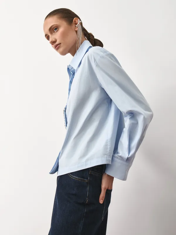 Серьги-пусеты, 14 см, 2 шт, металл/стразы, серебристые, Кристаллы, Jewelry crystal, image-1